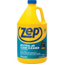Zep Concentrated Neutral Floor Cleaner For Marble, Granite, Vinyl, Stone Floor - Concentrate - 128 fl oz (4 quart) - pH Balanced - Blue - 1 Each