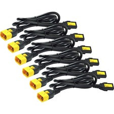 APC by Schneider Electric Power Cord Kit (6 EApo), Locking, C13 to C14, 1.8m For PDU - Black - 5.91 ft Cord Length - IEC 60320 C14 / IEC 60320 C13 - 1