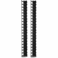 APC by Schneider Electric Vertical Cable Manager for NetShelter SX 600mm Wide 42U (Qty 2) Cable Manager - Black - 42U Rack Height - 1 Each - TAA Compliant