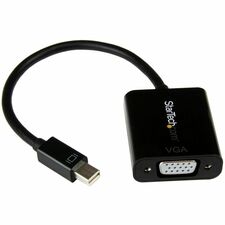StarTech.com Mini DisplayPort 1.2 to VGA Adapter Converter - Mini DP to VGA - 1920x1200 1 x 20-pin Mini DisplayPort 1.2 Digital Audio/Video - Male - 1 x 15-pin HD-15 - Female - Black - 1 Each