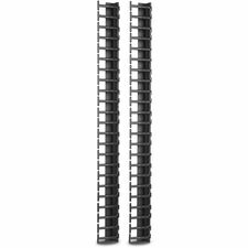 APC by Schneider Electric Vertical Cable Manager for NetShelter SX 600mm Wide 48U (Qty 2) Cable Manager - Black - 6U Rack Height - 1 Each - TAA Compliant