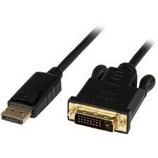 StarTech.com Active DisplayPort to DVI Adapter 6 ft DisplayPort/DVI-D Video Cable Adapter for Video Device, TV, Notebook, Monitor, Projector, Graphics Card, HDTV, Desktop Computer, Docking Station, Workstation - First End: 1 x 20-pin DisplayPort 1.2 Digit