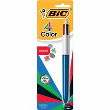 BIC 4-Color Retractable Pen Fine, Medium Pen Point - Refillable - Retractable - Multi, Black, Red, Green Ink - 1 Pack
