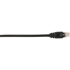 Black Box Cat.5e Patch Network Cable 2 ft Category 5e Network Cable for Network Device - First End: 1 x RJ-45 Network - Male - Second End: 1 x RJ-45 Network - Male - 1 Gbit/s - Patch Cable - Gold Plated Contact - CM - 26 AWG - Black - 1 Each