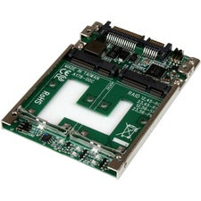 StarTech.com Dual mSATA SSD to 2.5" SATA RAID Adapter Converter Build a RAID array with two mSATA SSDs that can be installed into a single 2.5in SATA bay - 2 SSD to 2.5" HDD Converter - mSATA to SATA Adapter - SSD to SATA - 7mm mSATA Adapter - 2.5" Mounti