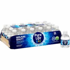 Pure Life Purified Bottled Water Ready-to-Drink - 8 fl oz (237 mL) - 24 / Carton