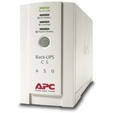 APC by Schneider Electric Back-UPS CS 650VA 230V Tower - 8 Hour Recharge - 11.40 Minute Stand-by - 230 V AC Output - Stepped Sine Wave - Serial Port - USB - 2 x IEC 60320 C13, 1 x IEC 60320 C13, 3 x IEC 60320 C13 Receptacle(s) - 6 x Battery/Surge Outlet