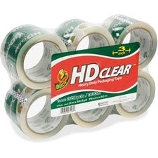 Shurtech HD Clear Packaging Tape 54.60 yd Length x 3" Width x 2.6 mil Thickness - 3" Core - Crystal Clear - Acrylic Backing - UV Resistant, Yellowing Resistant, Temperature Resistant - For Packing, Shipping, Storing - 6 / Pack