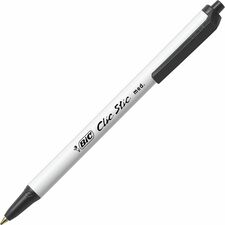 BIC Clic Stic Fashion Retractable Ball Point Pen, Black 1 mm Pen Point - Retractable - Black Ink - 24 / Box