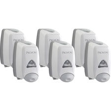 Provon FMX-12 Foam Soap Dispenser Manual - 1.32 quart Capacity - Key Lock, Soft Push, Wall Mountable - Dove Gray - 6 / Carton