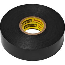 Scotch Super 33 Plus Vinyl Electrical Tape 22 yd Length x 0.75" Width - Black - Rubber - Vinyl Backing - Flame Resistant, Temperature Resistant, Weather Resistant, Abrasion Resistant, Moisture Resistant, Alkali Resistant, Acid Resistant, Corrosion Resista