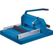 Dahle 846 Professional Stack Cutter 500 Sheet Cutting Capacity - 16.88" Cutting Length - 15.5" Height x 25.5" Width x 30" Length - Ground Blade, Adjustable Alignment Guide, Durable, Burr-free Cut - Steel, Metal, Aluminum, Plastic - Blue - 1 / Carton