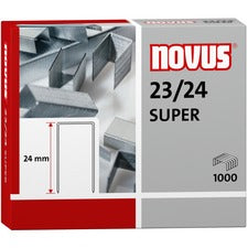 Novus 23/24 Super Heavy Duty Staples 15/16" Leg - Silver - Steel - 1000 / Carton