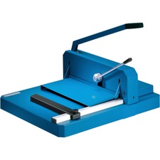 Dahle 842 Professional Stack Cutter 200 Sheet Cutting Capacity - 16.88" Cutting Length - 14" Height x 23.3" Width x 28.8" Length - Ground Blade, Adjustable Alignment Guide, Burr-free Cut - Steel, Metal, Aluminum, Plastic - Blue - 1 / Carton