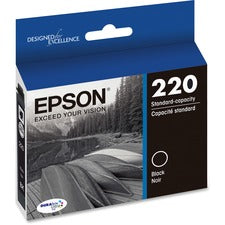 Epson DURABrite Ultra T220120 Original Standard Yield Inkjet Ink Cartridge - Black - 1 Each 175 Pages