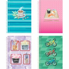 Roaring Spring Lifenotes Wirebound Notebook 80 Sheets - 160 Pages - Printed - Spiral Bound - Both Side Ruling Surface - 15 lb Basis Weight - 56 g/m&#178; Grammage - 7" x 5" Sheet Size - 1.25" Height x 5" Width x 7" Length - White Paper - Recycled - 4 / Pa