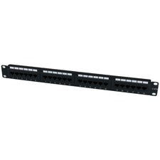 StarTech.com 24 Port 1U Rackmount Cat 6 110 Patch Panel 24 x RJ-45 - 24 Port(s) - 24 x RJ-45 - 24 x RJ-11 - 1U High - Black - 19" Wide - Rack-mountable