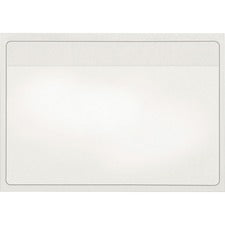 Cardinal&reg; HOLD IT Self-Adhesive Polypropylene Pockets 3.6" Height x 5.3" Width x 100 mil Thickness - 1 x Card Capacity - For 5" x 3" Sheet - Ring Binder - Rectangular - Clear - Polypropylene - 100 / Box
