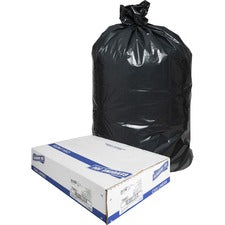 Genuine Joe Slim Jim 23-gallon Can Liners Medium Size - 23 gal Capacity - 43" Length x 28.50" Width - Low Density - Black - Office Waste, Food - Recycled - 150 / Carton