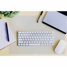 Floortex Desktex&reg; Polycarbonate Desk Pad 17" x 22" Rectangular - 17" Width x 22" Length x 0.03000" Depth - Clear Backing - Polycarbonate - Clear - TAA Compliant