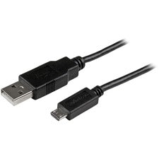 StarTech.com 15cm Mobile Charge Sync Micro USB Cable - A to Micro B 6" USB/USB Micro-B Data Transfer Cable for Smartphone, Tablet, Notebook - First End: 1 x 4-pin USB 2.0 Type A - Male - Second End: 1 x 5-pin Micro USB 2.0 Type B - Male - 480 Mbit/s - Shi