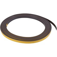 MasterVision 1/2" Adhesive Magnetic Roll Tape 16.67 yd Length x 0.50" Width - Black - For Picture, Business Card, Document, Labeling - 1 Each