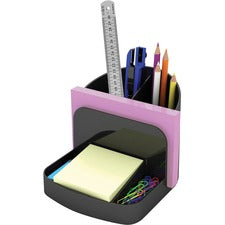Deflecto Sustainable Office Desk Caddy 5" Height x 5.38" Width x 6.75" Depth - Desktop - 30% Recycled - Black - Plastic - 1 Each