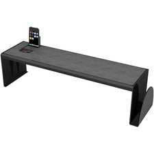 Deflecto Sustainable Office Heavy-Duty Desk Shelf 6.75" Height x 25.63" Width x 7" Depth - Desktop - Sturdy, Document Holder - 30% Recycled - Black - Plastic - 1 Each