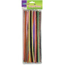 Creativity Street Jumbo Chenille Neon Pipe Cleaners Craft Project, Classroom - 12" Height x 0.25" Width x 236.2 mil Thickness x 15" Length - Assorted - Polyester - 100 / Pack