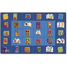 Carpets for Kids&reg; Premium Reading Book Rectangle Seating Rug Area Rug - 100" Length x 70" Width - Rectangle - Reading By The Book Seating