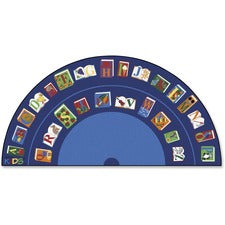 Carpets for Kids&reg; Premium Reading/The Book Semi-Circle Rug Area Rug - 13.33 ft Length x 80" Width - Half Circle - Reading By The Book Seating