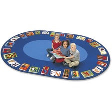 Carpets for Kids&reg; Premium Reading By The Book Oval Area Rug Area Rug - 113" Length x 81" Width - Oval - Reading By The Book
