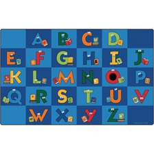 Carpets for Kids&reg; Premium Reading Letters Library Rug 13.33 ft Length x 100" Width - Rectangle - Reading Letters Library