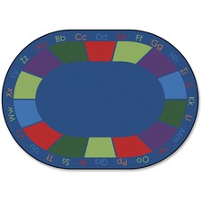 Carpets for Kids&reg; Premium Colorful Places Oval Sitting Rug 11.67 ft Length x 99" Width - Oval - Colorful Places
