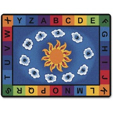 Carpets for Kids&reg; Premium Sunny Day Learn/Play Rectangle Rug 100" Length x 70" Width - Rectangle - Sunny Day Learn & Play, Numbers, Letter