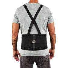 Ergodyne ProFlex 100 Economy Back Support Brace 30" to 34" Waist Size - Black - 280D Spandex, Rubber, Polypropylene - 1 Each
