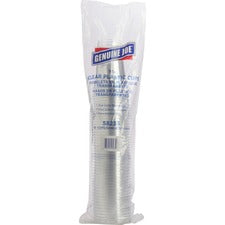 Genuine Joe 9 oz Clear Plastic Cups 9 fl oz - Clear - Plastic - Cold Drink, Beverage - 50 / Pack