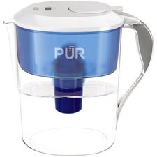 Pur 11 Cup Water Filtration Pitcher Pitcher - 40 gal Filter Life (Water Capacity) - 1 Each - Blue, White