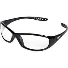 Kleenguard V40 Hellraiser Safety Eyewear Ultraviolet Protection - Clear Lens - Black Frame - Lightweight, Flexible, Comfortable - 1 Each
