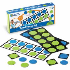 Learning Resources Giant Magnetic Ten-frame Set Theme/Subject: Learning - Skill Learning: Visual, Addition, Subtraction, Number, Operation, Counting, Algebra, Cardinality - 5+ - 4 / Set