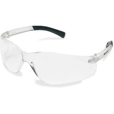 Crews BearKat Safety Glasses Ultraviolet Protection - Rubber - Clear - Comfortable, Scratch Resistant, Lightweight, Side Shield, Adjustable Temple, Non-Slip Temple - 1 Each