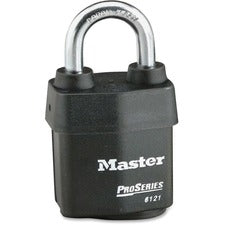 Master Lock Pro Series Rekeyable Padlock Keyed Different - 0.31" Shackle Diameter - Cut Resistant, Pry Resistant, Weather Resistant - Steel - Black - 1 Each