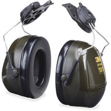 Peltor Optime Earmuff Cap-Mount Headset Noise Protection - Foam, ABS Plastic, ABS Plastic - Black - Comfortable, Noise Reduction - 1 Each