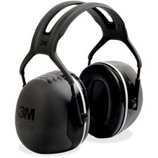 Peltor X-Series Over-The-Head X5 Earmuffs Noise, Noise Reduction Rating Protection - Steel, Steel - Black - Lightweight, Comfortable, Cushioned, Adjustable Headband, Durable - 1 Each