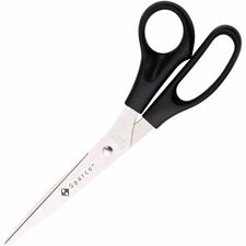 Sparco 8" Bent Multipurpose Scissors 8" Overall Length - Bent - Stainless Steel - Black - 2 / Pack