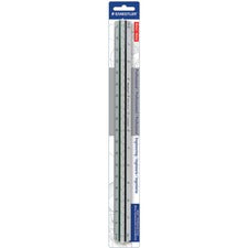 Staedtler Mars Professional Engineering Triangular Scale 12" Length - Aluminum - Silver - 1 Each