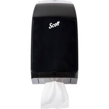 Scott Hygienic Bathroom Tissue Dispenser 2 x Full Clip, 1 x Partial Clip - 13.3" Height x 7" Width x 5.7" Depth - Black - Translucent, See-through Design - 1 Each