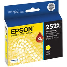 Epson DURABrite Ultra 252XL Original High Yield Inkjet Ink Cartridge - Yellow - 1 Each Inkjet - High Yield - 1 Each