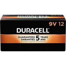 Duracell 9-Volt Coppertop Alkaline Batteries For Multipurpose - 9V - 12 / Box