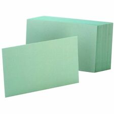 Oxford Colored Blank Index Cards 100 Sheets - Plain - 4" x 6" Sheet Size - Green Paper - Durable - 100 / Pack